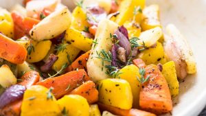 Baked Root Vegetable Fries With Mexican Crema Recipe Image