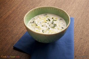 Cucumber, Yogurt & Wheat Berry Soup Recipe Image