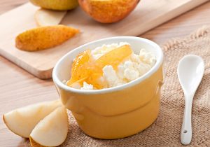 Cottage Cheese Cream & Pear Compote Recipe Image
