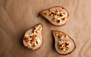 Pears With Cheese & Honey Recipe Image