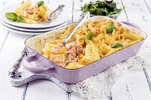 Salmon Pasta Casserole Recipe Image