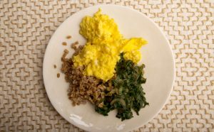 Scrambled Eggs with Greens & Grains Recipe Image