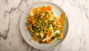 Shredded Parsnip & Carrot Pesto Slaw Recipe Image