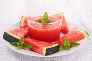 Watermelon Gazpacho With Mint & Feta Recipe Image