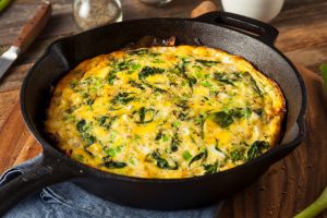Caramelized Onion & Spinach Frittata Recipe Image