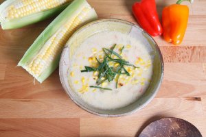 Spiced New England Style Corn Chowder Recipe Image
