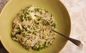 Spring Ramp Risotto With Peas Recipe Image