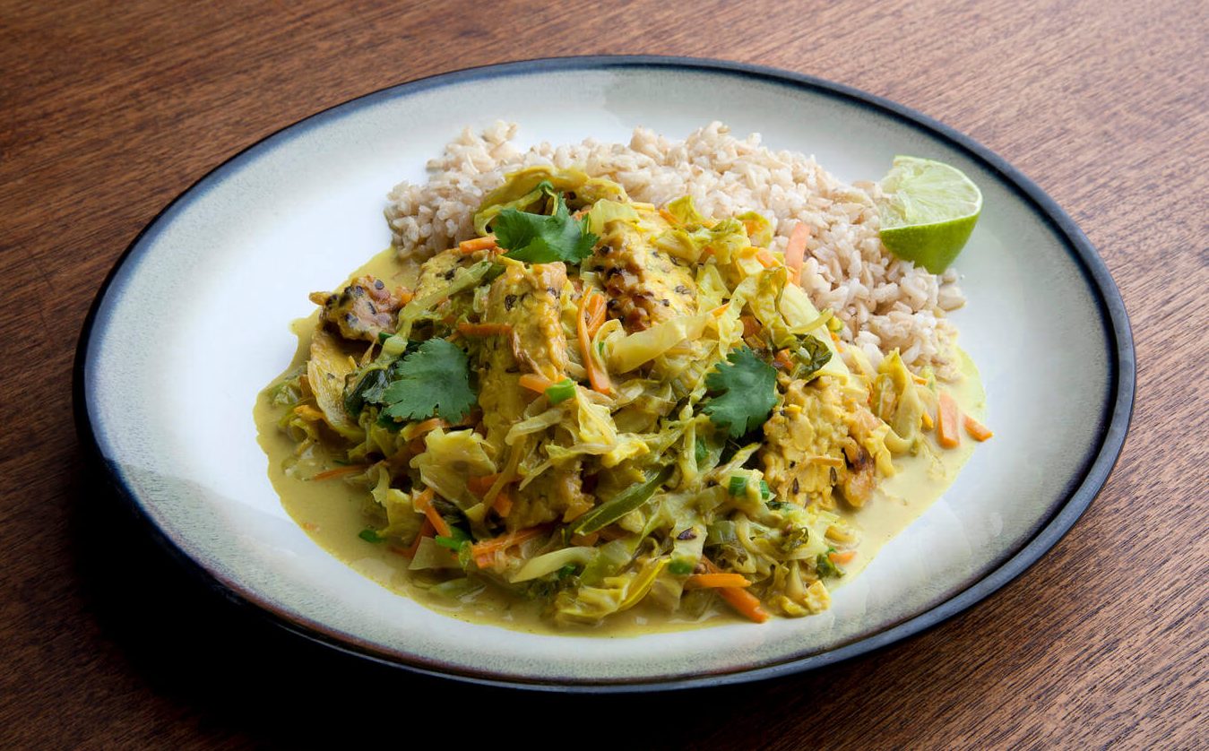 Thai, tempeh, curry- Thai-Style Tempeh Curry- anti-cancer recipes- cook for your life